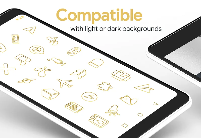 Lines Gold Pro - Icon Pack - screenshot 3