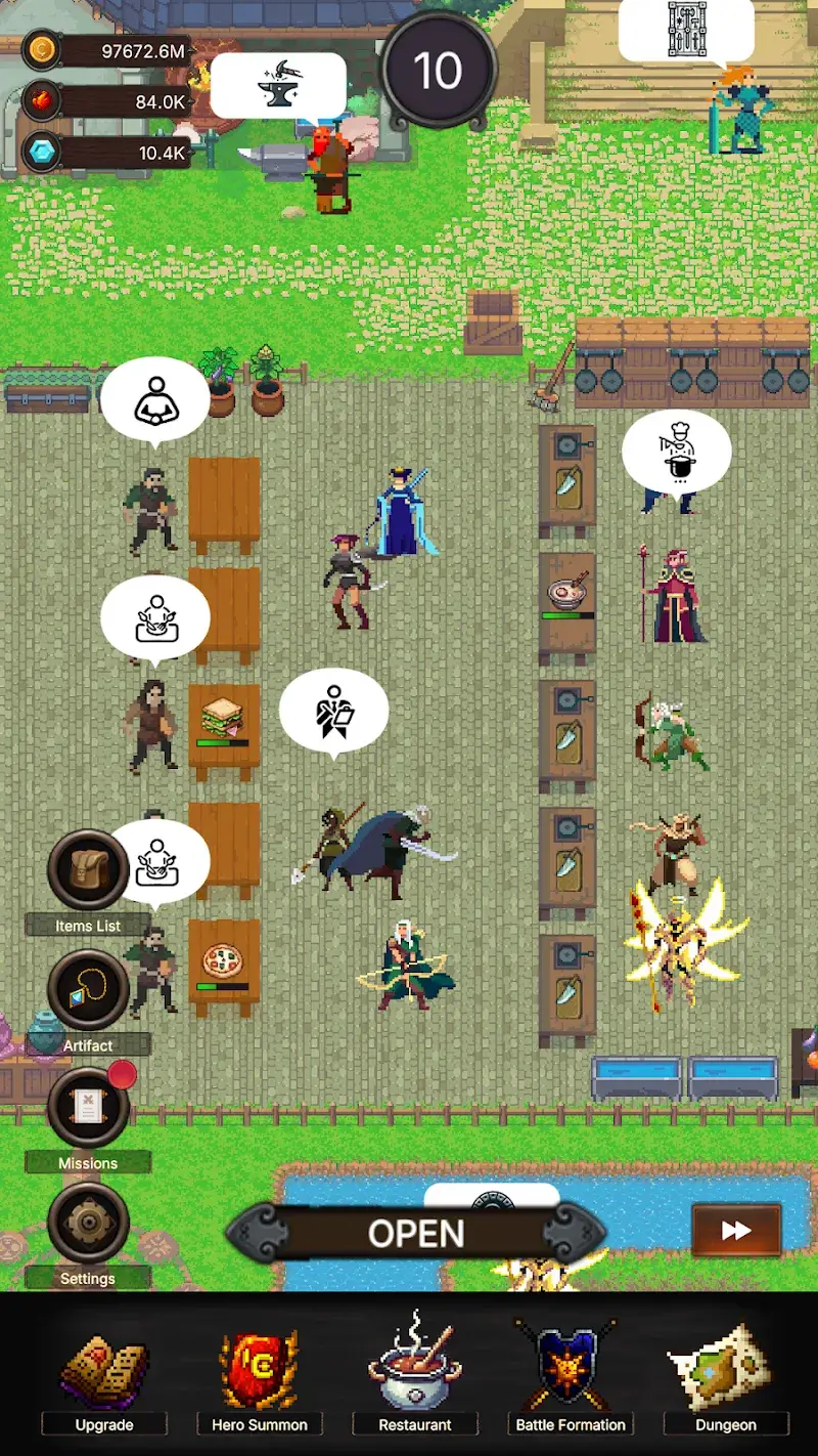 Wallside Restaurant Idle RPG - screenshot 3