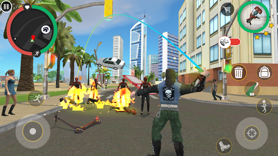 Rope Hero Cheatground MOD - screenshot 5