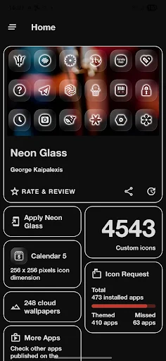 Neon Glass Icon Pack - screenshot 6