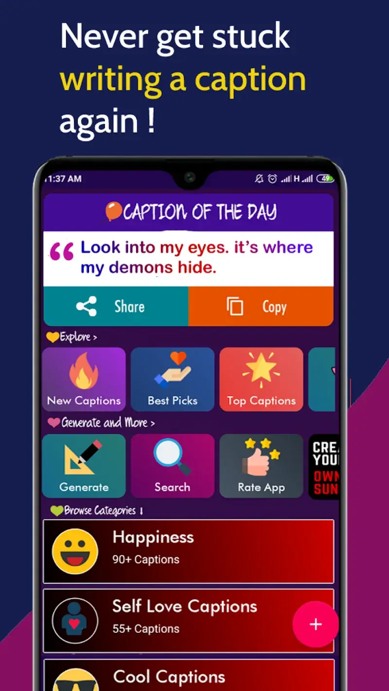 Captions for Photos - screenshot 1