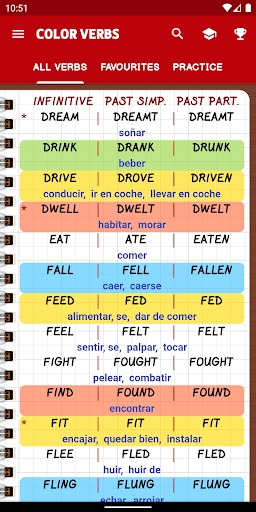 English Irregular Verbs PRO - screenshot 1