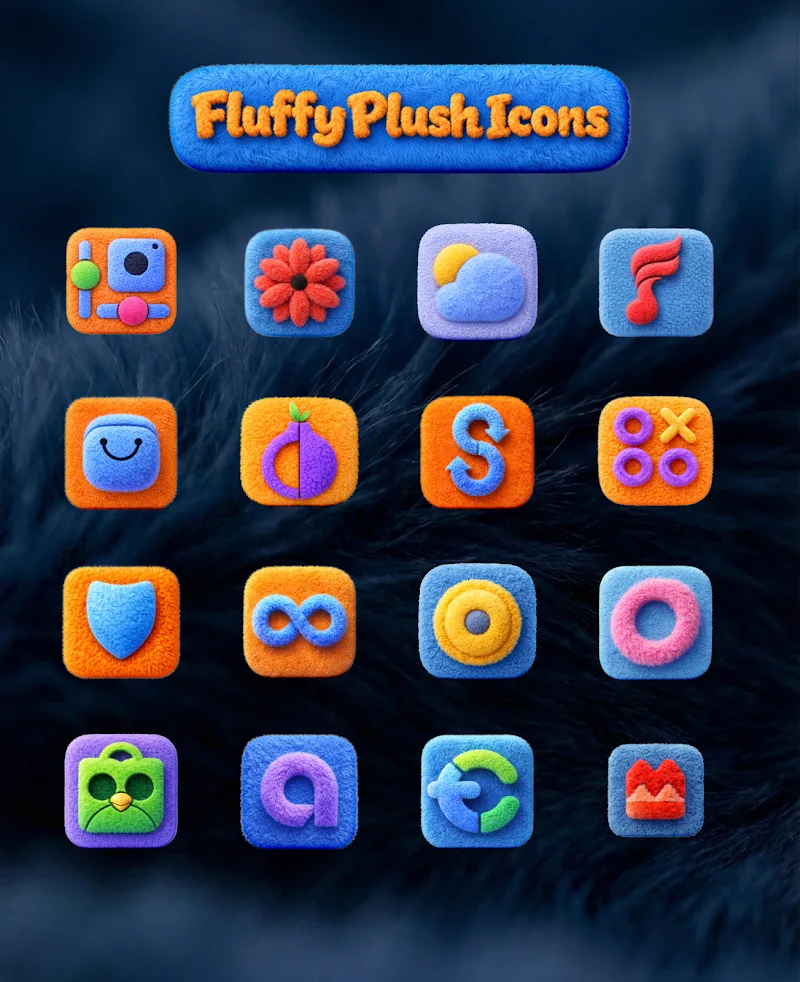 Fluffy 3D Plush Icon Pack v1.0.3 APK (Full Version) - screenshot 2