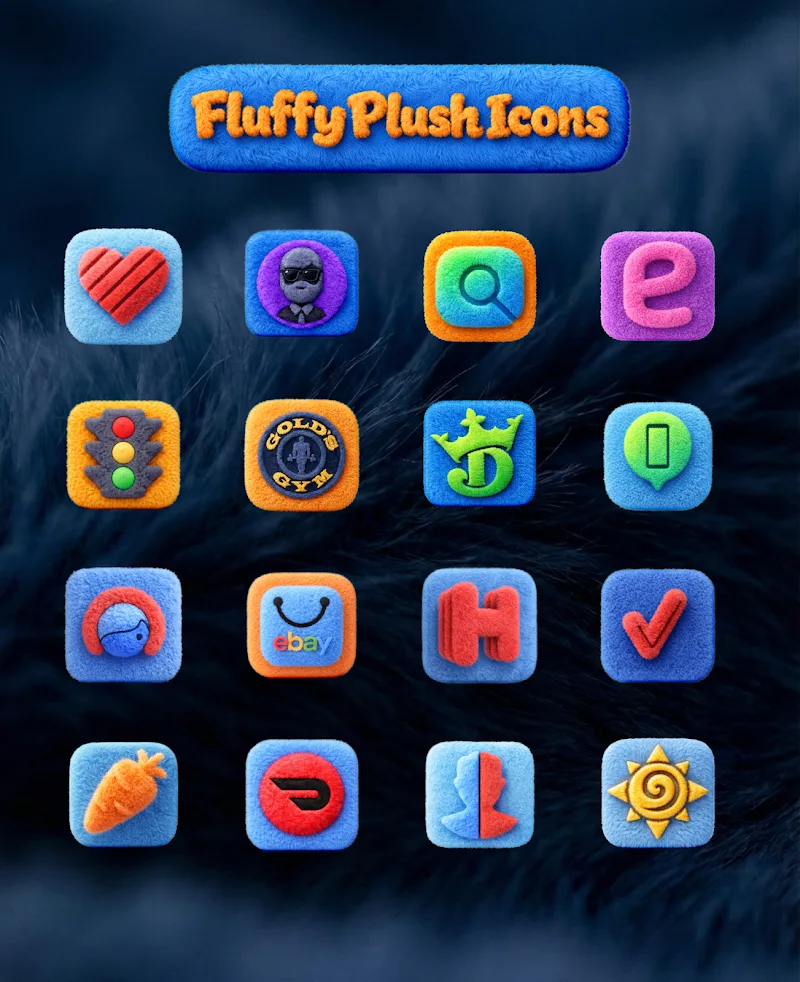 Fluffy 3D Plush Icon Pack v1.0.3 APK (Full Version) - screenshot 4