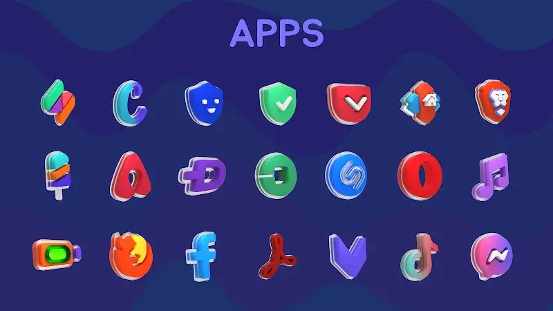 Glasstic 3D Icon Pack - screenshot 2