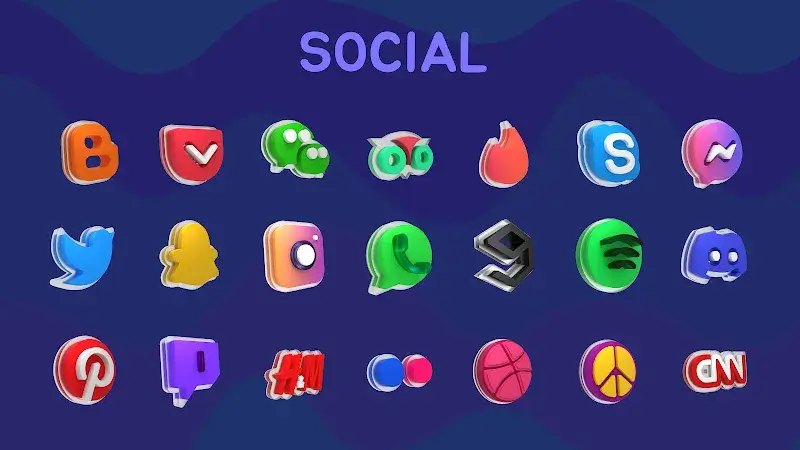 Glasstic 3D Icon Pack - screenshot 4