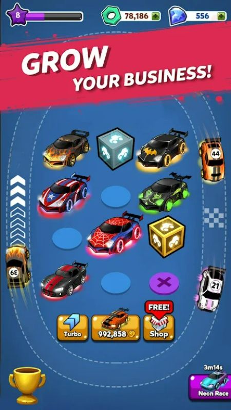 Merge Neon Car APK - screenshot 1