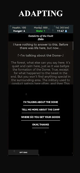 Fault Zone: Text RPG Survival - screenshot 6