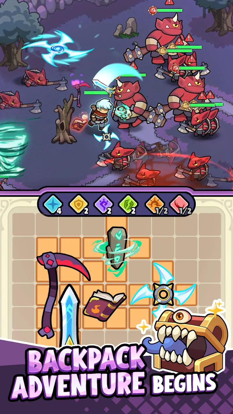 Backpack Legends Adventure RPG - screenshot 1