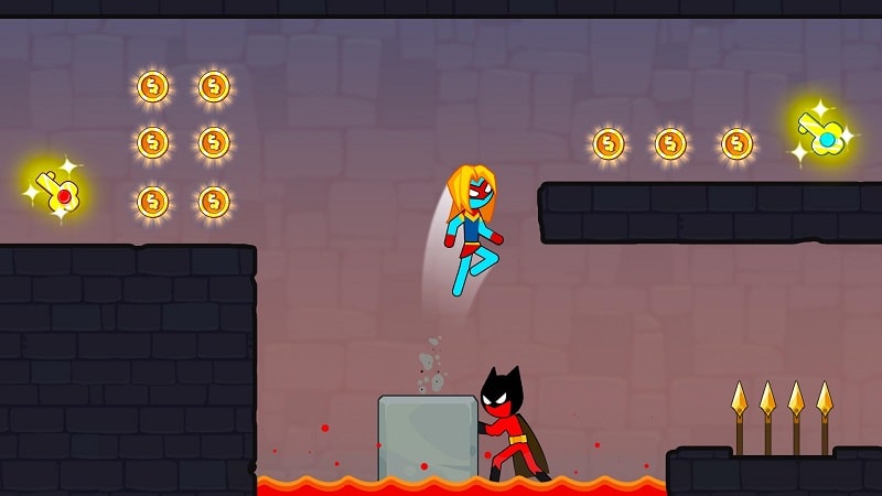 Stickman Red boy and Blue girl APK - screenshot 2