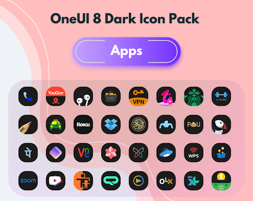 OneUI 8 Dark Icon Pack - screenshot 5