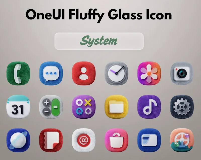 OneUI Fluffy Glass Icons v1.3 APK (Full Version) - screenshot 1