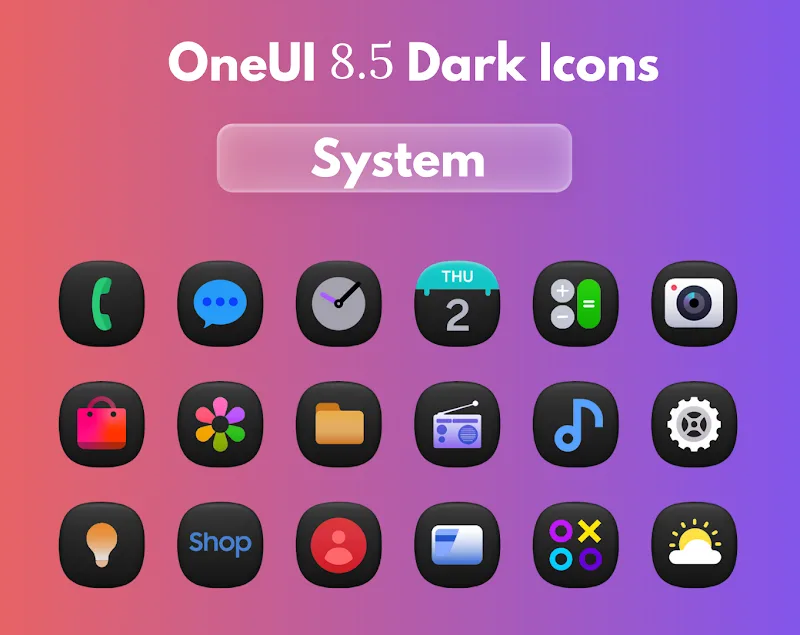 OneUi 8.5 Dark Icons v1.6 APK (Full Version) - screenshot 1