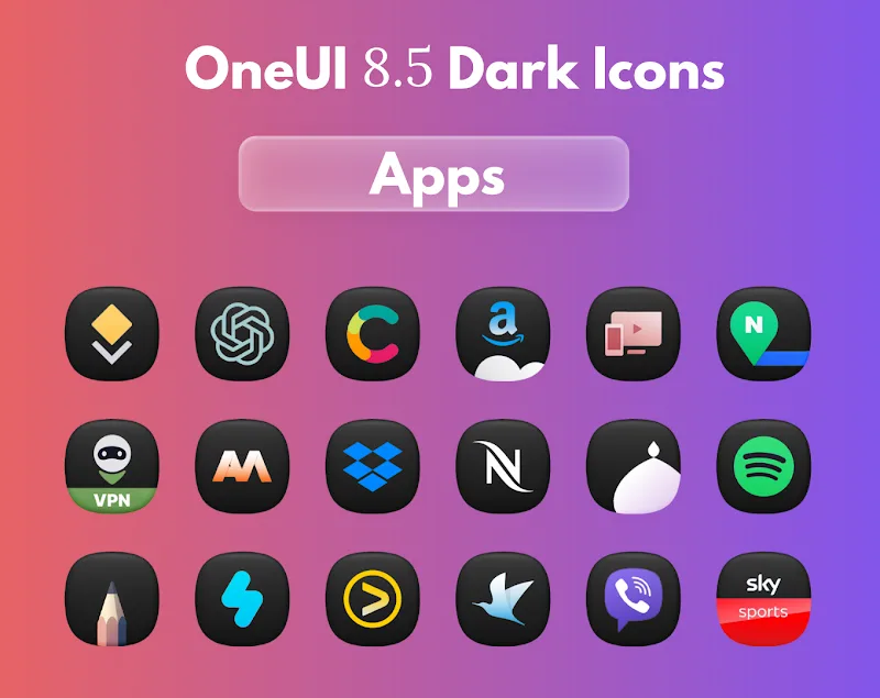 OneUi 8.5 Dark Icons v1.6 APK (Full Version) - screenshot 4