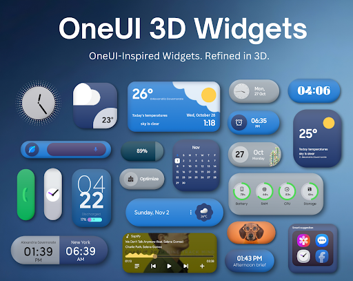 OneUI 3D Widgets - screenshot 1