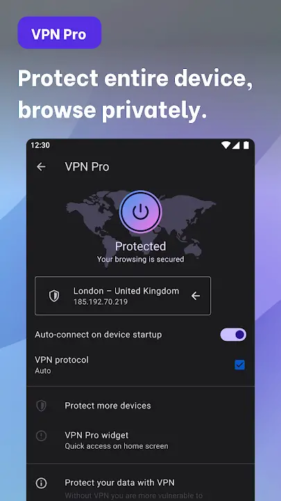 Opera browser with free VPN - screenshot 1