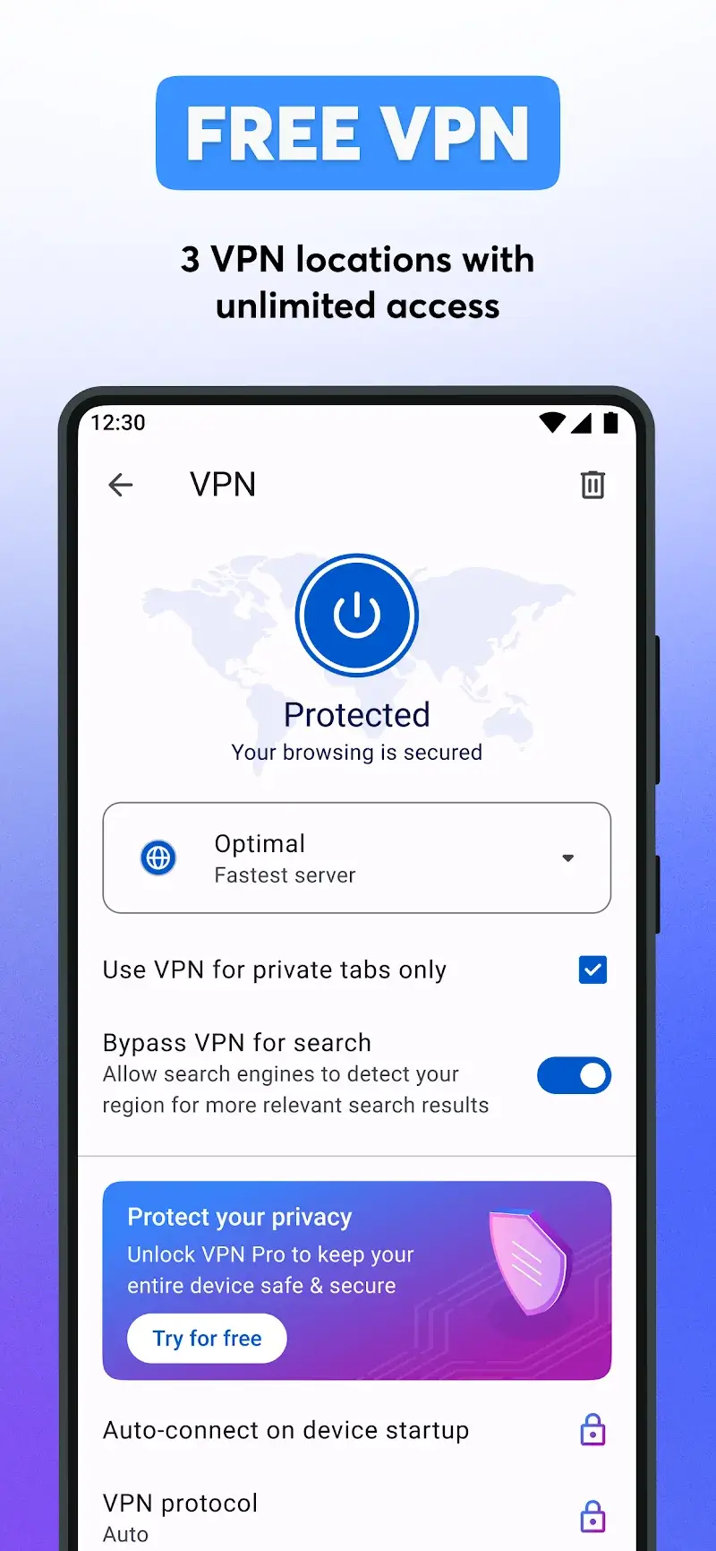 Opera browser with free VPN - screenshot 6