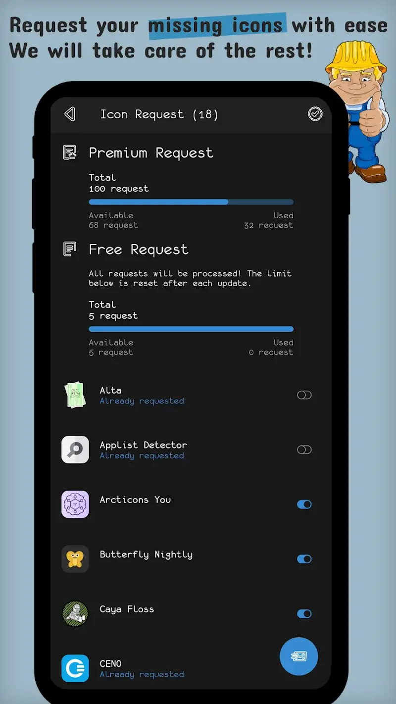 Azulox Icon Pack – Dark mode - screenshot 4