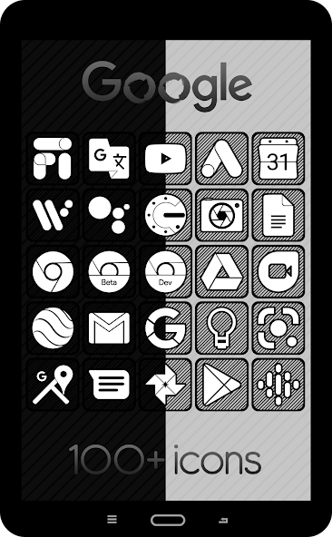 Raya Black Icon Pack - screenshot 2