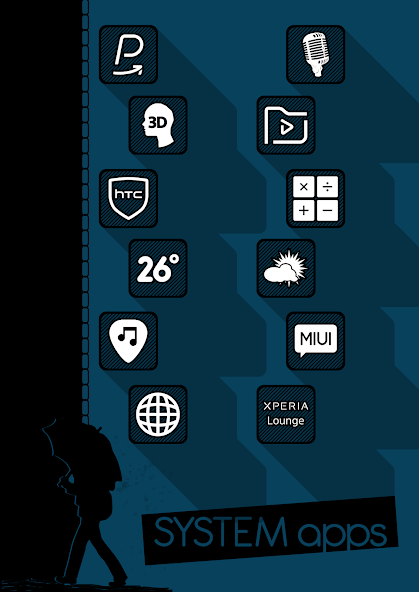 Raya Black Icon Pack - screenshot 3