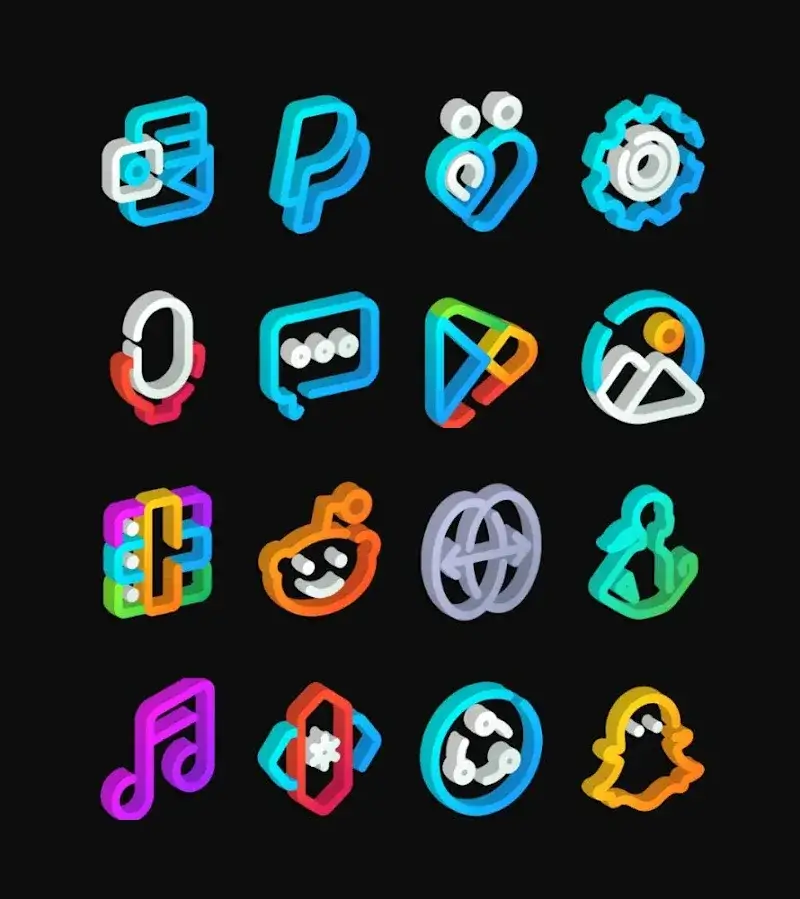 LineS 3D - Icon Pack - screenshot 3