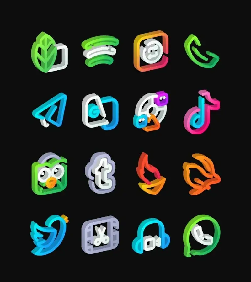LineS 3D - Icon Pack - screenshot 4