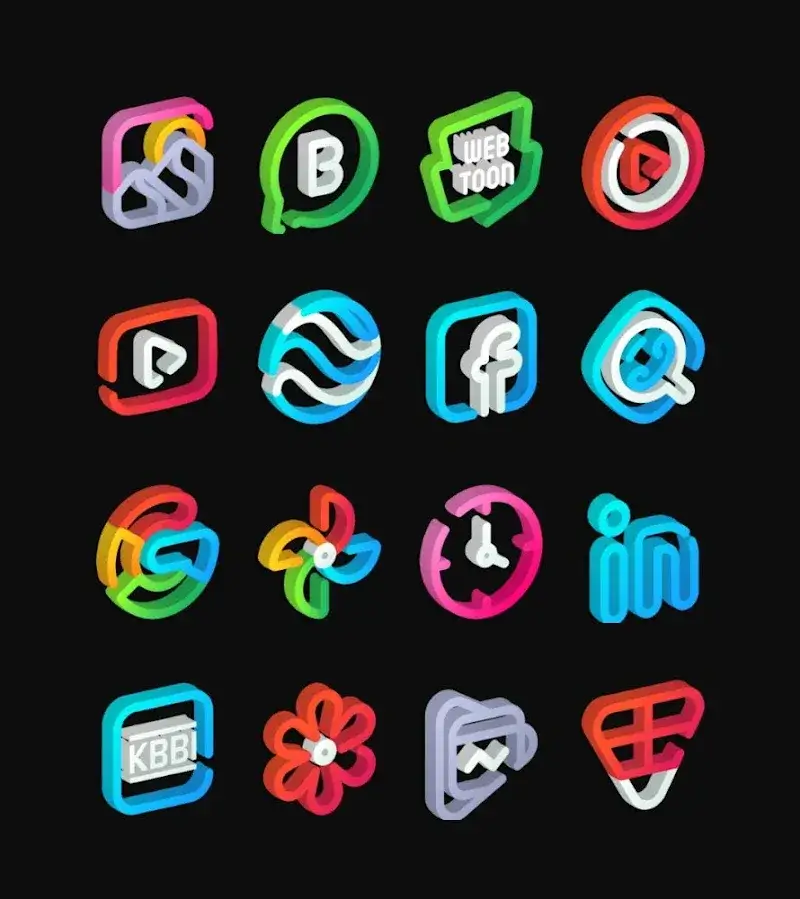 LineS 3D - Icon Pack - screenshot 5