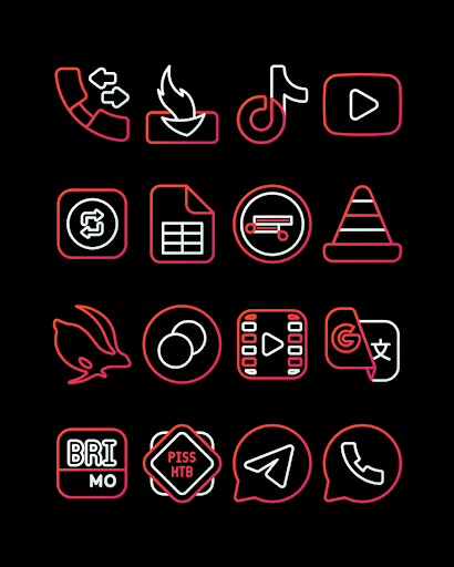 RoseLine Red Icon Pack - screenshot 1