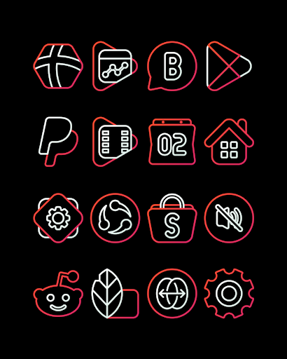 RoseLine Red Icon Pack - screenshot 2