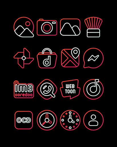RoseLine Red Icon Pack - screenshot 3