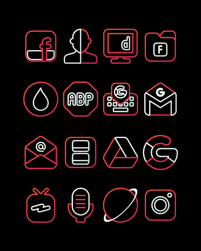 RoseLine Red Icon Pack - screenshot 4