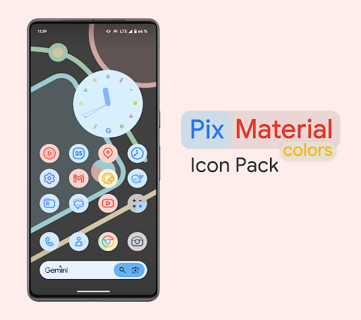 Pix Material Colors Icon Pack - screenshot 1