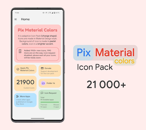 Pix Material Colors Icon Pack - screenshot 2
