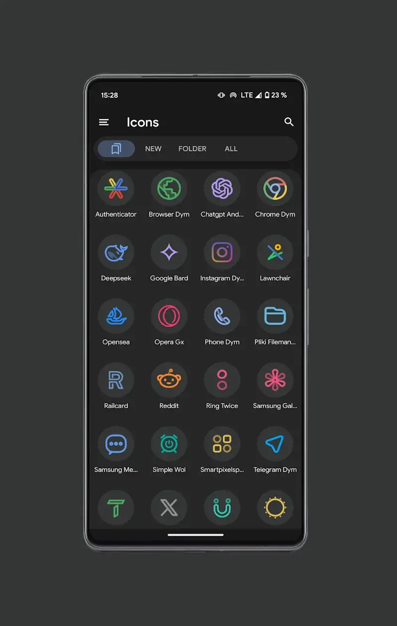 Pix Material Dark Icon Pack v8.8.Build APK (Full Version) - screenshot 3