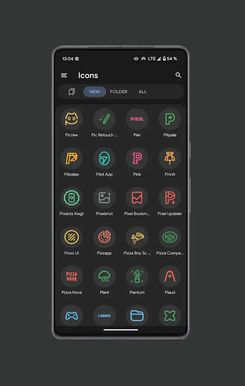 Pix Material Dark Icon Pack v8.8.Build APK (Full Version) - screenshot 5