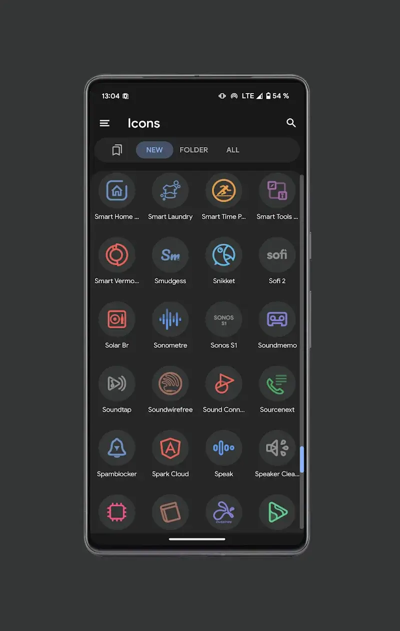 Pix Material Dark Icon Pack v8.8.Build APK (Full Version) - screenshot 6
