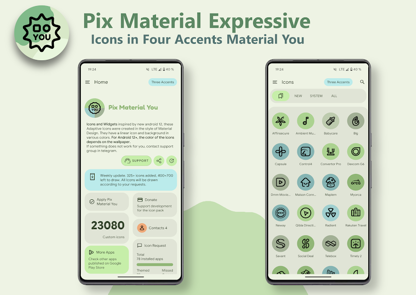Pix Material You Icons - screenshot 1