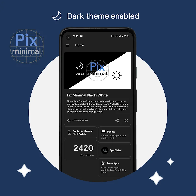 Pix-Minimal BlackWhite Icons v8.8.Build APK (Full Version) - screenshot 6