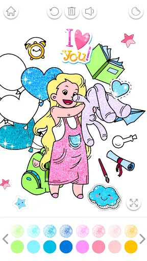 Kawaii Coloring Book Glitter APK 1.4.6 [Full Game] for Android - screenshot 5