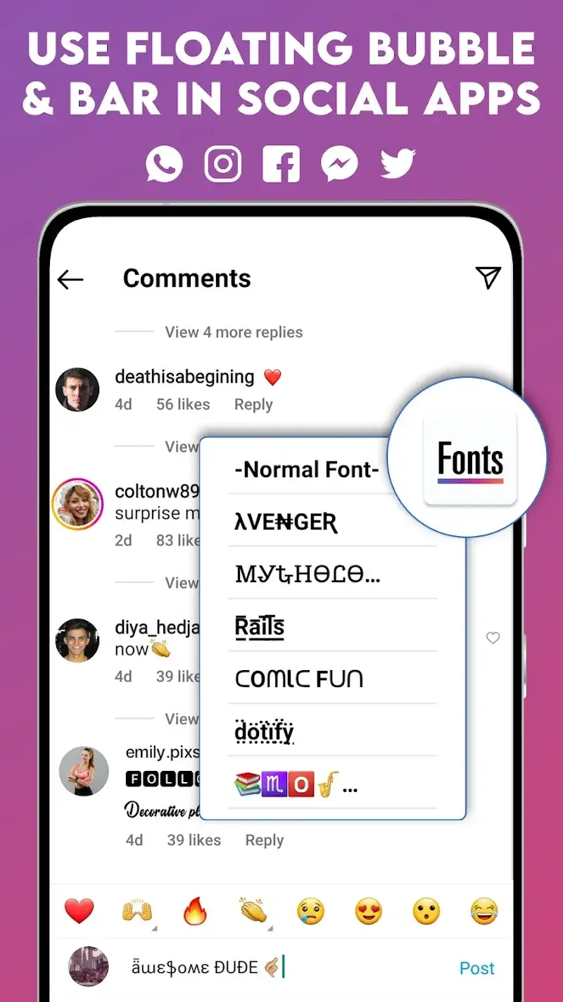 Cool Fonts & Keyboard for Bio - screenshot 2