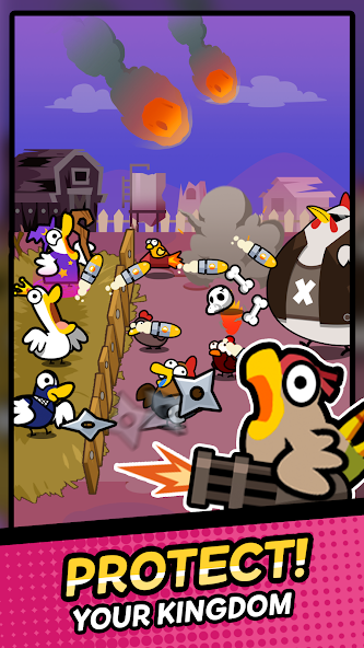 Duck vs Chicken : Idle Defense - screenshot 1