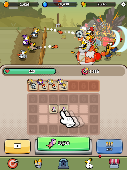 Duck vs Chicken : Idle Defense - screenshot 18