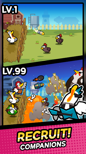 Duck vs Chicken : Idle Defense - screenshot 2