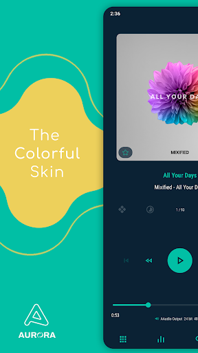 Aurora – Poweramp Skin - screenshot 1