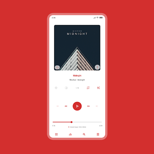 Luminous Poweramp Skin - screenshot 1