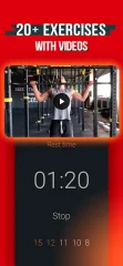 100 Pull Ups - Upper Body Workout, Men Fitness - screenshot 2