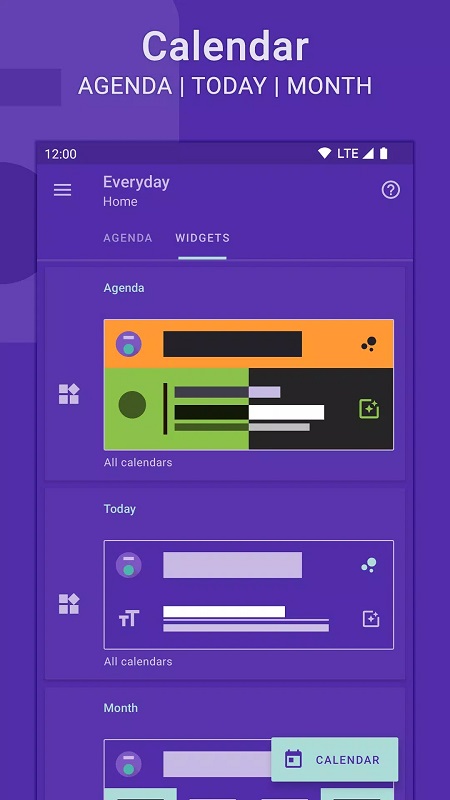 Everyday  Calendar Widget - screenshot 1