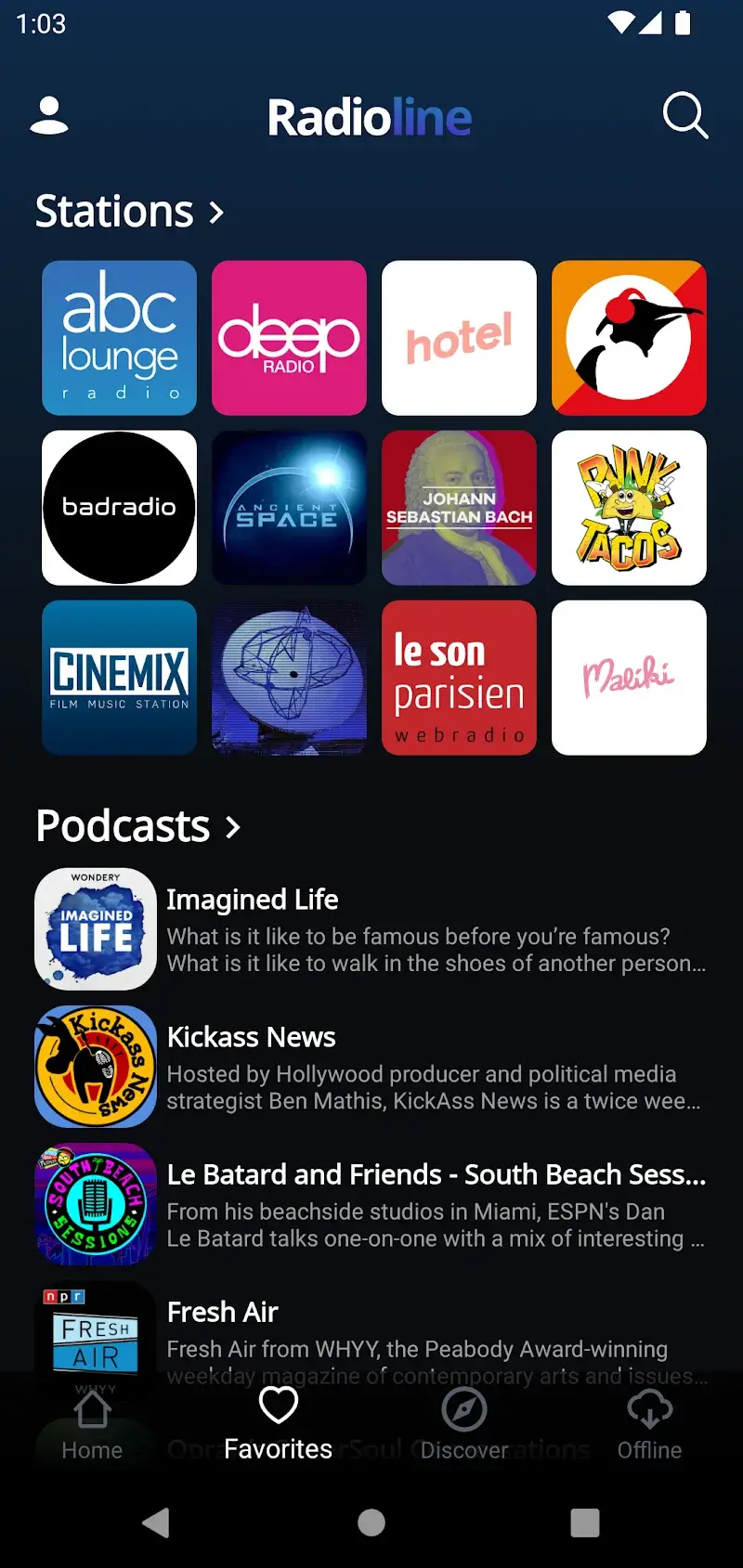 Radioline Radio & Podcasts - screenshot 2