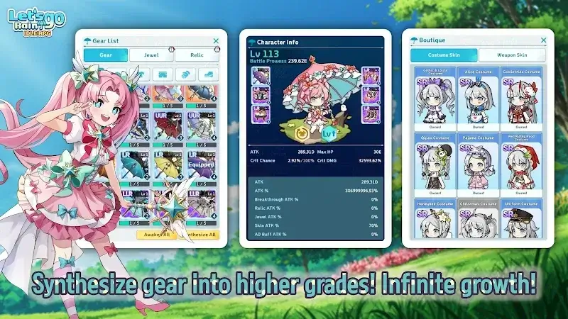 Let’s Go! Rain – Cute Idle RPG - screenshot 4