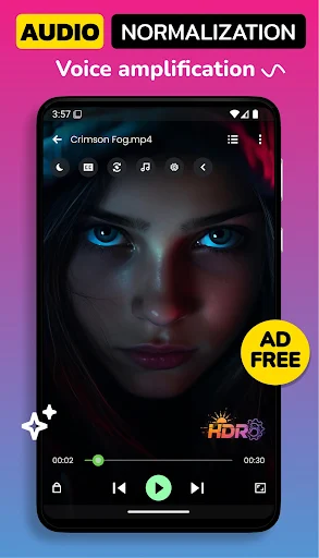 Night Video Player – voice amp - screenshot 1